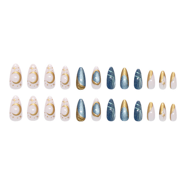 12 Sizes-24 Pcs Press On Nails W2117