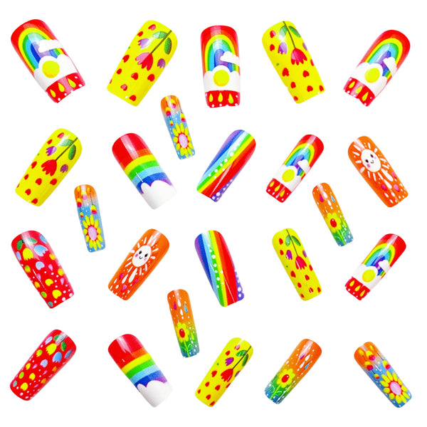 12 Sizes-24 Pcs Press On Nails Y728