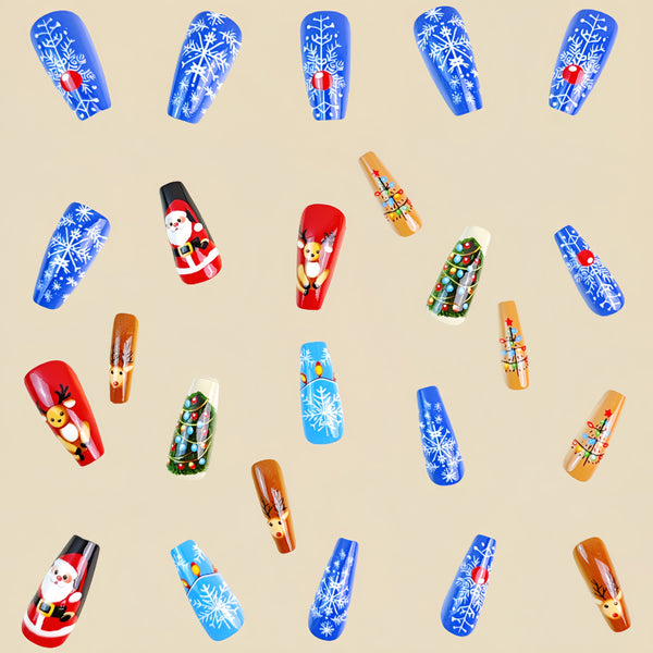 12 Sizes-24 Pcs Press On Nails Y420