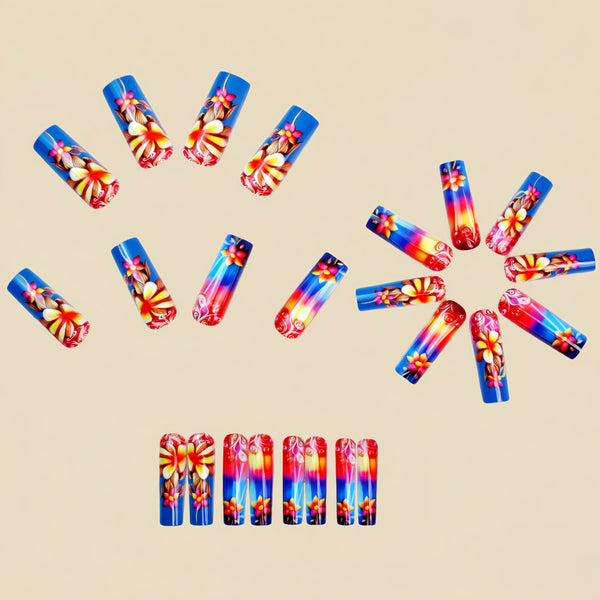 12 Sizes-24 Pcs Press On Nails Y1410