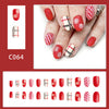 12 Sizes-24 Pcs Press On Nails C064