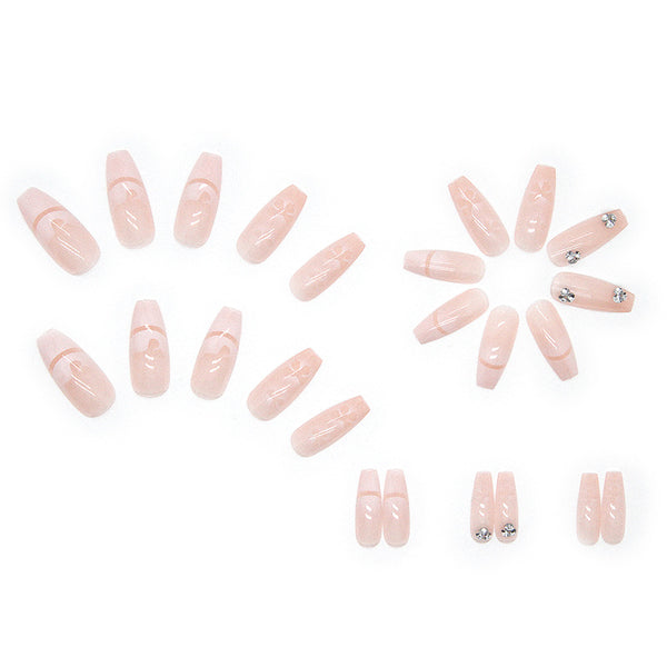 12 Sizes-24 Pcs Press On Nails Z310