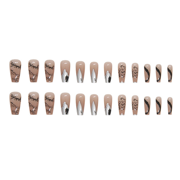 12 Sizes-24 Pcs Press On Nails R810