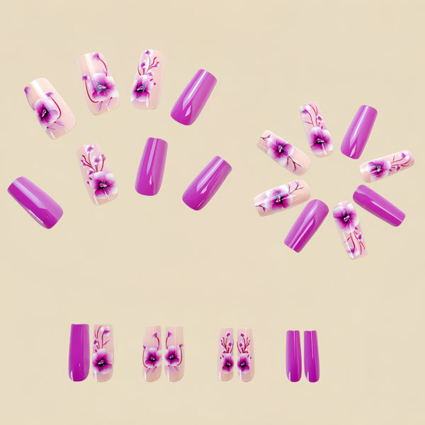 12 Sizes-24 Pcs Press On Nails Y537