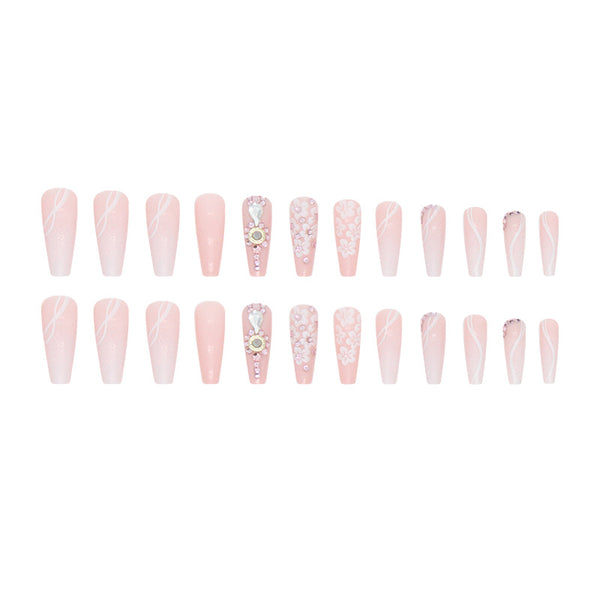 12 Sizes-24 Pcs Press On Nails Z704