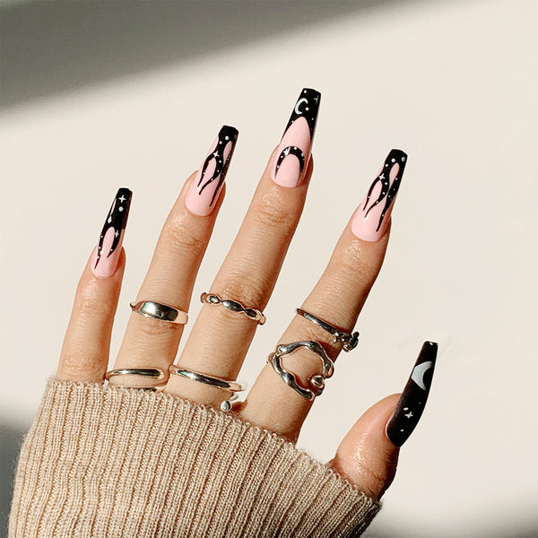 12 Sizes-24 Pcs Press On Nails JP1143