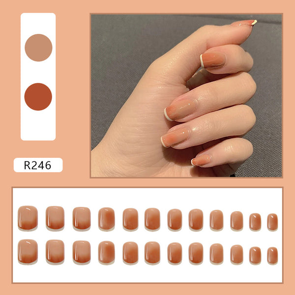 12 Sizes-24 Pcs Press On Nails R241