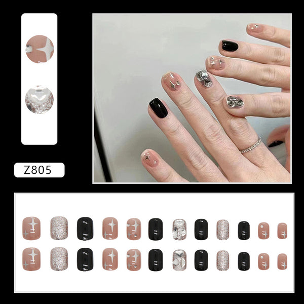 12 Sizes-24 Pcs Press On Nails Z805