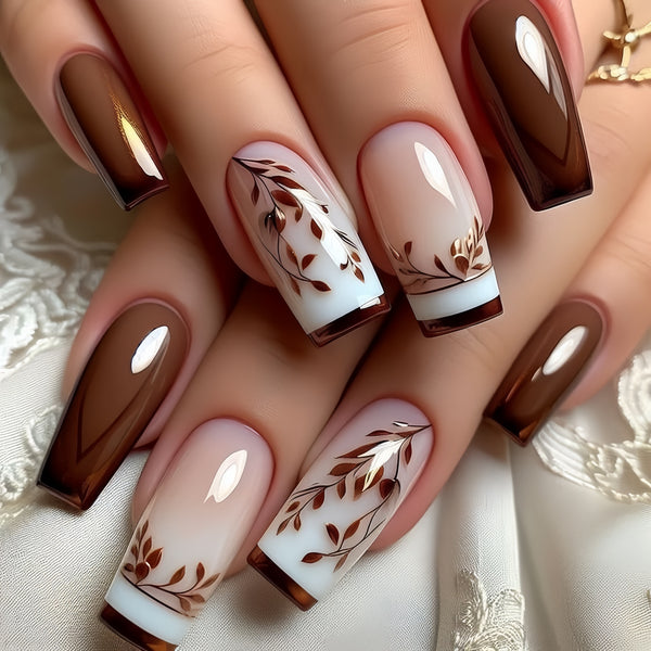 12 Sizes-24 Pcs Press On Nails Y1231