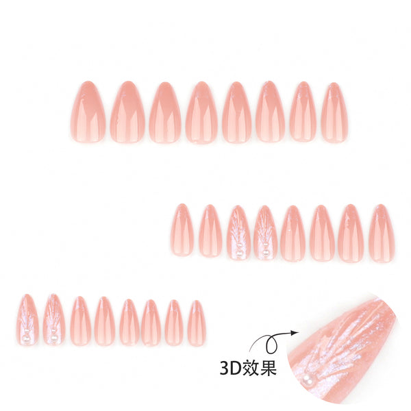 12 Sizes-24 Pcs Press On Nails JP3330