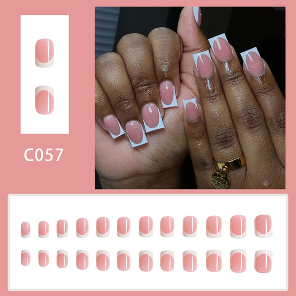 12 Sizes-24 Pcs Press On Nails C057