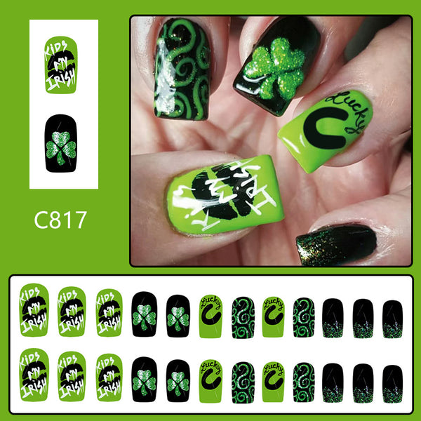 12 Sizes-24 PcsPress On Nails C817