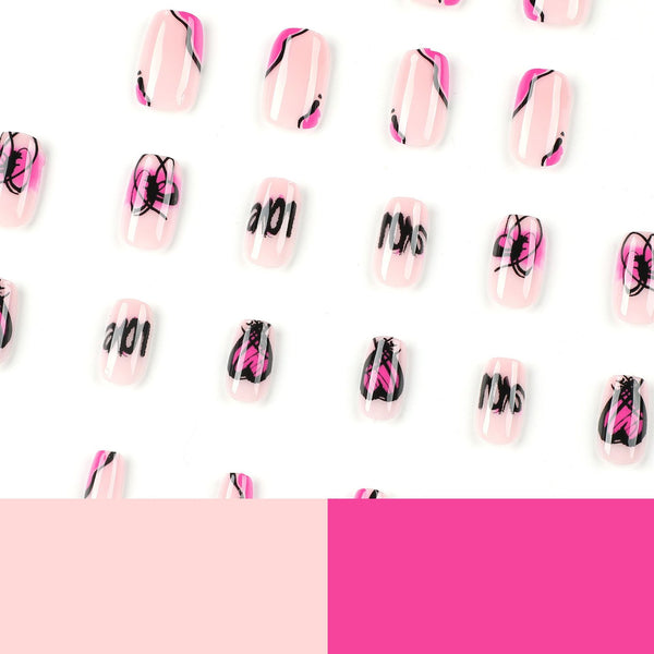 12 Sizes-24 Pcs Press On Nails JP2529