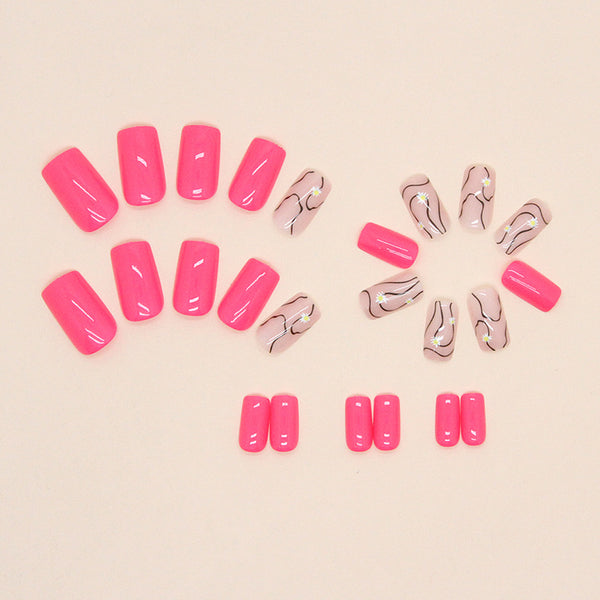 12 Sizes-24 Pcs Press On Nails W949