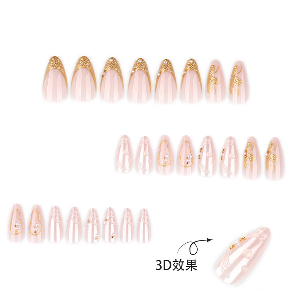 12 Sizes-24 Pcs Press On Nails JP4276