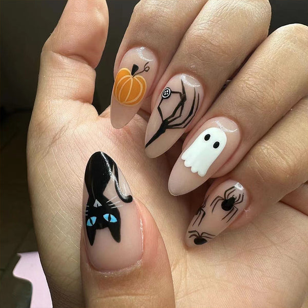 12 Sizes-24 Pcs Press On Nails C514