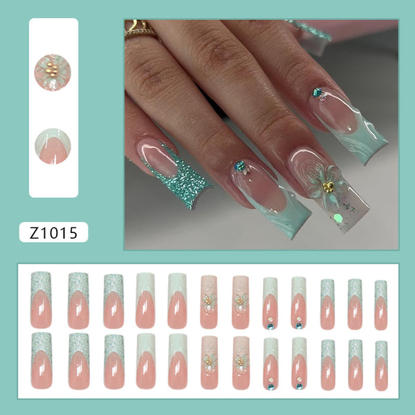 12 Sizes-24 Pcs Press On Nails Z1015