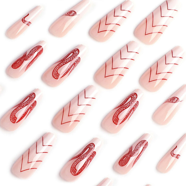 Glossy Long Press on Nails