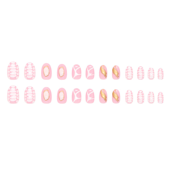 12 Sizes-24 Pcs Press On Nails W2035