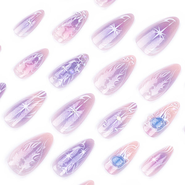 12 Sizes-24 Pcs Press On Nails JP3426