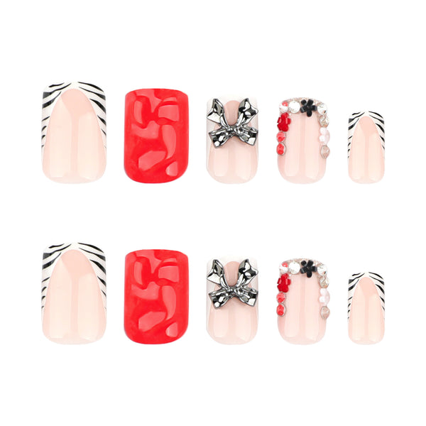 12 Sizes-24 Pcs Press On Nails JP3653