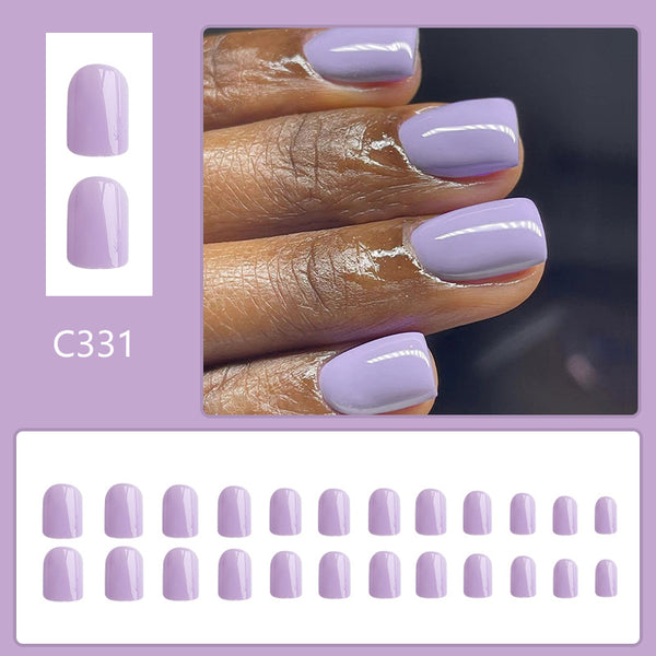 12 Sizes-24 PcsPress On Nails C331