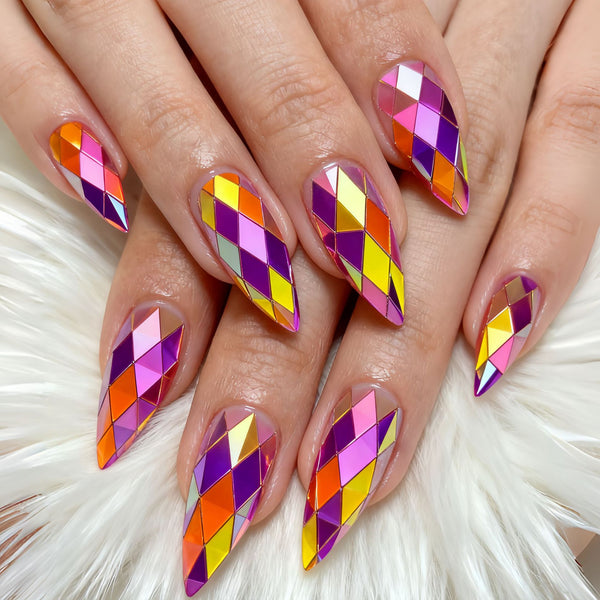 12 Sizes-24 Pcs Press On Nails Y1332