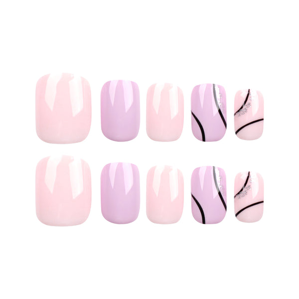 12 Sizes-24 Pcs Press On Nails JP2907