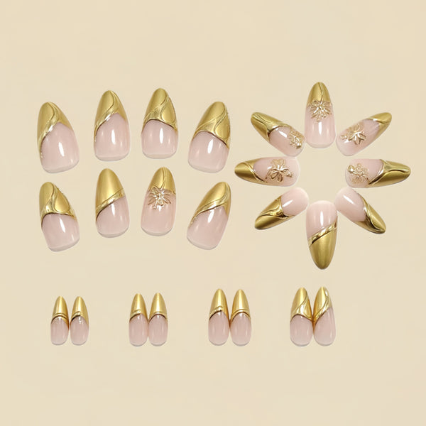 12 Sizes-24 Pcs Press On Nails Y1823