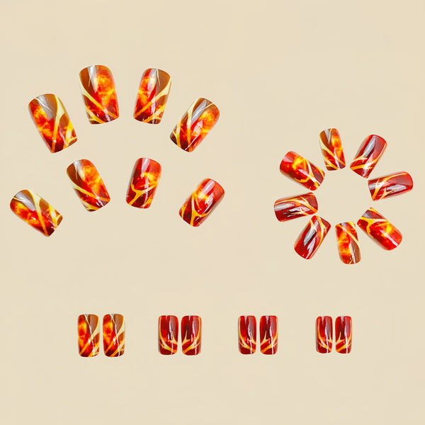 12 Sizes-24 Pcs Press On Nails Y453-2