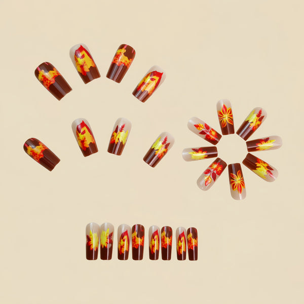 12 Sizes-24 Pcs Press On Nails Y1464