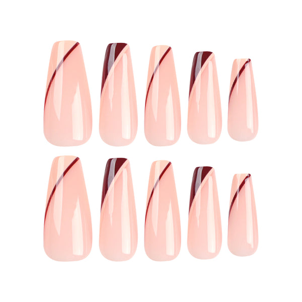 12 Sizes-24 Pcs Press On Nails JP2848