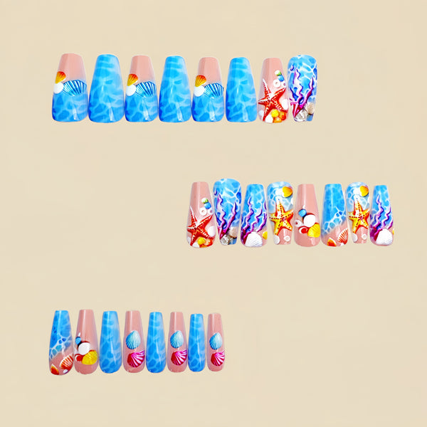 12 Sizes-24 Pcs Press On Nails Y897