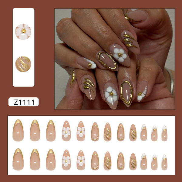 12 Sizes-24 Pcs Press On Nails Z1111