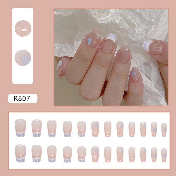 12 Sizes-24 Pcs Press On Nails R807
