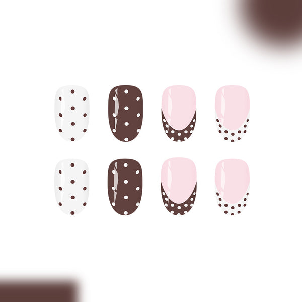 12 Sizes-24 Pcs Press On Nails C1367