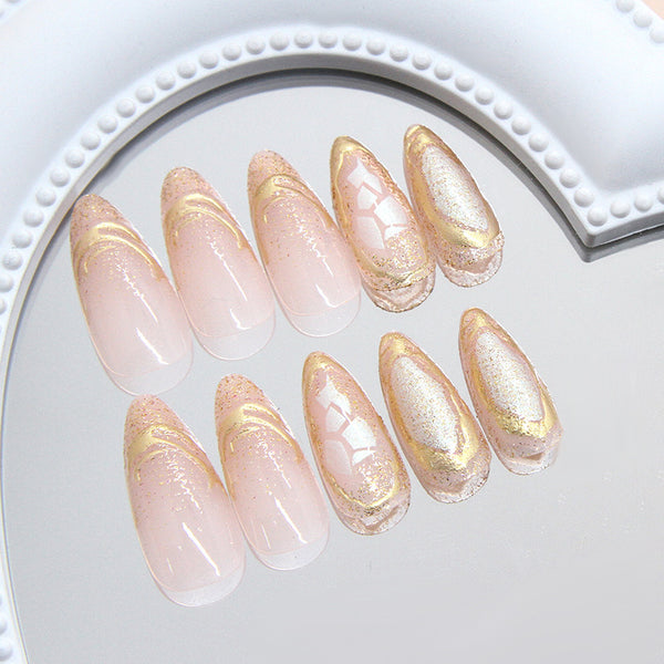 12 Sizes-24 Pcs Press On Nails W1905