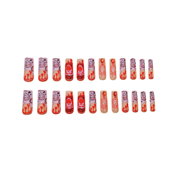 12 Sizes-24 Pcs Press On Nails Y159