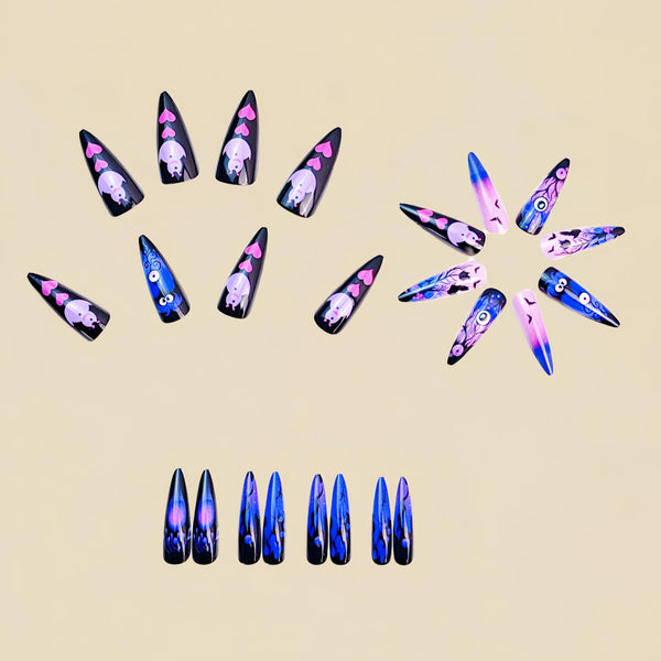 12 Sizes-24 Pcs Press On Nails Y846