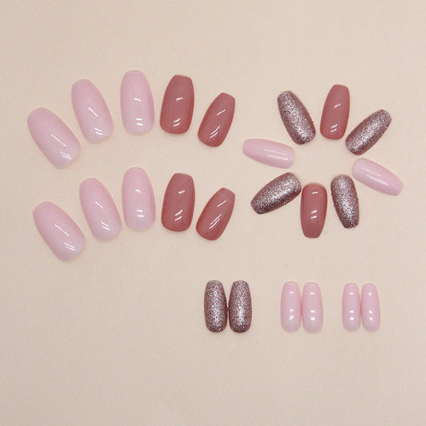 12 Sizes-24 Pcs Press On Nails W1297