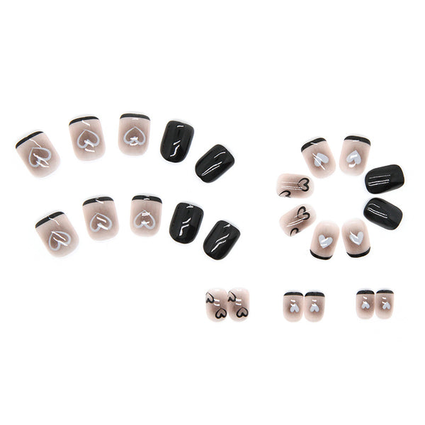 12 Sizes-24 Pcs Press On Nails R505