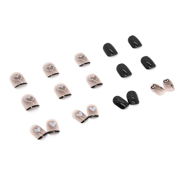 12 Sizes-24 Pcs Press On Nails R505