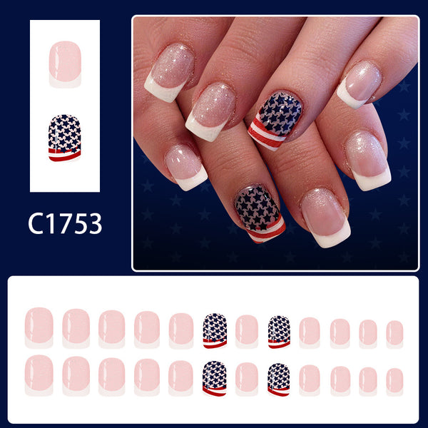 12 Sizes-24 Pcs Press On Nails C1753