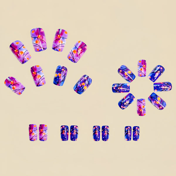 12 Sizes-24 Pcs Press On Nails Y401-1