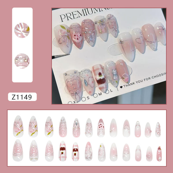 12 Sizes-24 PcsPress On Nails Z1149