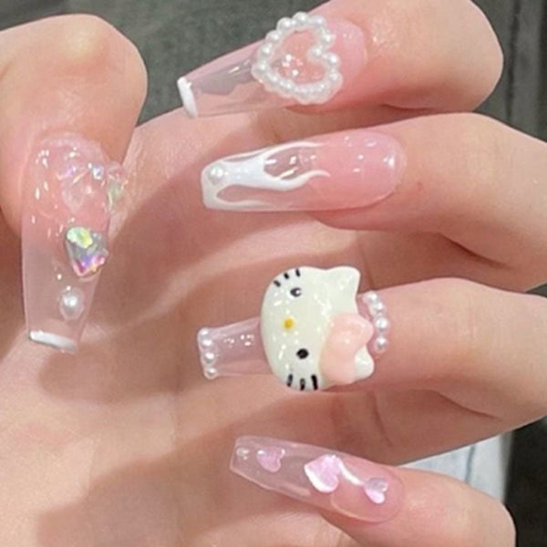12 Sizes-24 Pcs Press On Nails JP1366