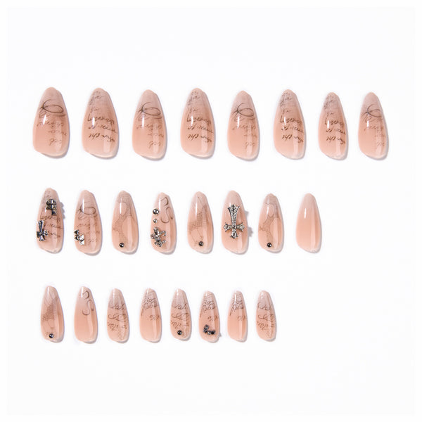 12 Sizes-24 Pcs Press On Nails JP4363