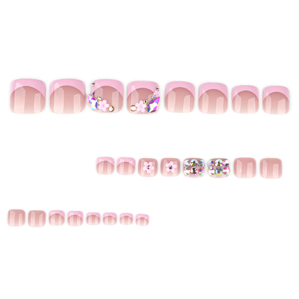12 Sizes-24 Pcs Press On Nails JP4239