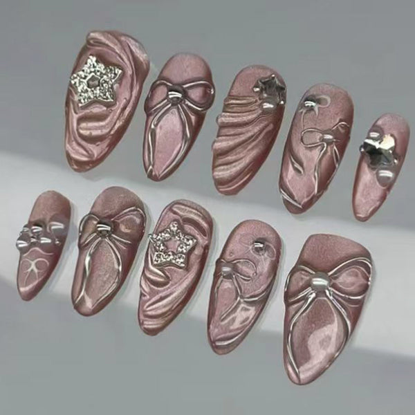 12 Sizes-24 Pcs Press On Nails Z1107
