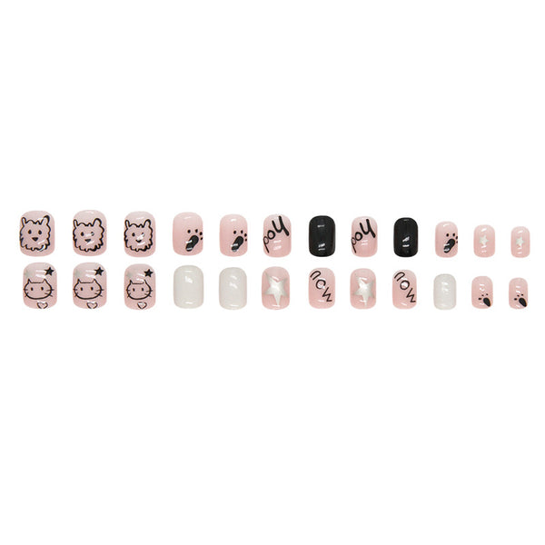 12 Sizes-24 Pcs Press On Nails R780